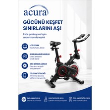 Acura AC-400 Nabız Ölçerli, Ayarlanabilir, Ekstra Konforlu Spin Bike Kondisyon Bisikleti