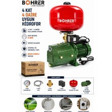 Böhrer BA011426 4 Kat 4 Daire Uygun Otomatik Aç Kapa Hidrofor 1 Hp 24L