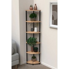 Remaks Flora 6 Raflı Moblen Çiçeklik Saksılık Balkon Bahçe Dekor Raf Stand-Atlantik Çam