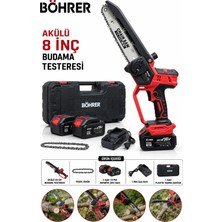 Böhrer BA011407 10 Pilli 2 Akülü Kömürsüz 20CM Akülü Dal Budama Testeresi