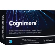 Cognimore 60 Bitkisel Kapsül – Sitikolin, Fosfatidilserin, Alpha-Gpc, Rhodiola, Ginkgo Biloba ve L-Theanine - Dezenfektan Hediyeli