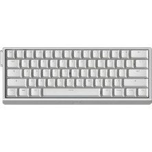 Wooting 60HE V2  Hall Effect Manyetik Switch Gaming Klavye - Ansı Non Split Spacebar - Silver Aluminum