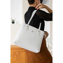 Just Polo Günlük Kombinlere Uygun Kadın Büyük Boy 2 Bölmeli El Çantası Large Tote Bag P344028MH