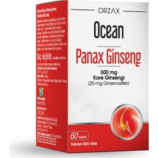 Ocean Panax Ginseng 500 Mg 60 Kapsül Enerji Desteği Sağlayan Kore Ginsengi