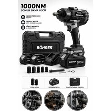 Böhrer BA011416 Bijon Sökme 2 Akülü 1000NM Profesyonel Somun Sıkma Makinesi - 15 Pilli 36V 5AH