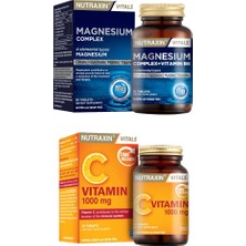 Magnezyum Coplex 60 Tablet ve Nutraxin Vitamin C Takviye Seti