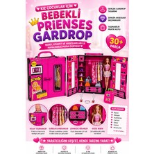 Pozart Bebekli Prenses Gardrop Oyun Seti | 30+ Parça Moda ve Aksesuar Seti