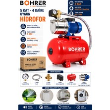 Böhrer BA011427 5 Kat 5 Daire Uygun Bakır Sargılı Paslanmaz Otomatik Hidrofor Su Pompası