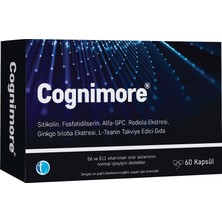 Cognimore 60 Bitkisel Kapsül – Sitikolin, Fosfatidilserin, Alpha-Gpc, Rhodiola, Ginkgo Biloba ve L-Theanine