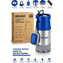 Böhrer BA011466 Yüksek Irtifa Temiz Su Dalgıç POMPA-40M Dik 7 Ton 400M Yatay-Bakır Sargılı-1.5 Hp BA011465