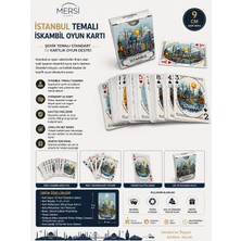 Mersi Shop Istanbul Temalı Iskambil Oyun Kartı ALK5659 | Koleksiyonluk Standart Oyun Kartı Destesi 9 cm