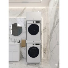 Bayold Mobilya Vena Çamaşır&kurutma Makinesi Dolabı Beyaz Banyo Çok Amaçlı Dolap