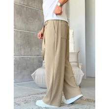 Ottoman Kumaş Fitilli Wide Leg Pantolon