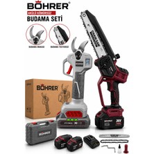 Böhrer BA01144 Akülü 30MM Budama Makası + 20CM Kömürsüz Dal Budama Testeresi