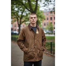 Smartjest Y3-Vintage Kadife Yaka  Kahve Hafif Mont