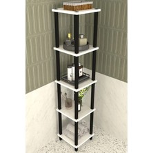 Remaks Viva 5 Katlı Çok Amaçlı Banyo Rafı Organizer-Beyaz
