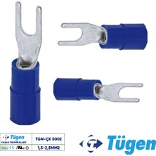 Tügen 1,5-2,5mm2 M5 Çatal Kablo Ucu ( 1 Kutu 200 Adet )