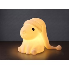 Riva Self Şapkalı Kapibara Tasarımlı 3D Baskı Tealight Mumluk / Dekoratif Ambiyans Aydınlatma