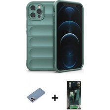Marsilyan™- iPhone 12 Pro Kılıf Atlas Koleksiyonu - Şeffaf 360 Full Body Arka Koruyucu + Shine Kamera Lens Koruma Cam - Pe