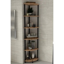Remaks Decoline Banyo Rafı 6 Katlı Moblen Modern Organizer Depolama Ünitesi-Atlantik Çam