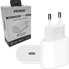 Poke Hızlı Şarj Adaptörü Type-C 20W 3 Amper Rose Rtc-20