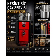 Koray 23LT Sanayi Tipi Elektrikli Çay Kazanı Iki Demlikli (Iş Yeri Için Çay Makinası) Semaveri
