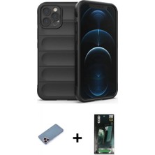 Marsilyan™- iPhone 12 Pro Kılıf Atlas Koleksiyonu - Şeffaf 360 Full Body Arka Koruyucu + Shine Kamera Lens Koruma Cam - Pe
