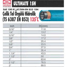 Sel 3'' Yüksek Basınç Hidrolik Hortum Ts En 853 1sn  - 3.4 Metre