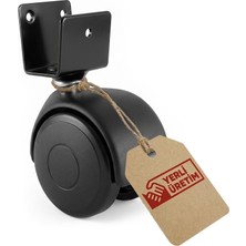 Ync 1 Adet 50 mm U Tablalı Mobilya Tekeri - 30KG Taşıma Kapasiteli - 360° Dönebilen - Polipropilen Mobilya Teker