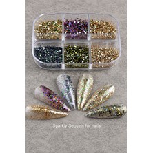 Misyul Tırnak Süsleme Karışık Holografik Pul Seti 6'lı Nail Art Süslemesi