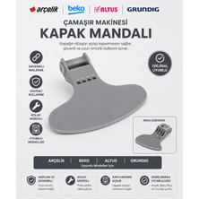 Öz Beyaz Eşya Beko D4 9122 E Çamaşır Makinesi Kapak Mandalı - Tutamak Gri