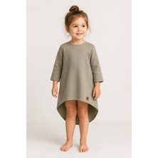 Baby Hola %100 Pamuk Asimetrik Kız Çocuk Penye Elbise 4137