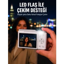 Asil Sepet Asiltech Beyaz 4K Video Kayıtlı 48 Mp Dijital Fotoğraf Makinesi Otomatik Odaklama