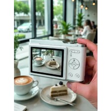 Asil Sepet Asiltech Beyaz 4K Dijital Kamera 2.4 Inç Hd Ekran ve LED Flaşlı