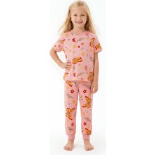 Modanino Kız Çocuk %100 Pamuk ve Baskılı Pijama Takımı 3-8 Yaş 12720IS