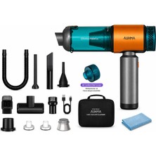 Auhma Ahv-27 22.000PA Kablosuz Araç Içi El Süpürgesi 220W Güçlü Motor 9.000MAH Şarjlı Hava Üfleyici Araç & Ev Temizlik Süpürgesi