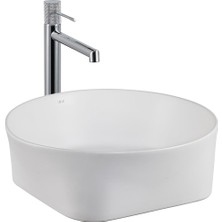 Lena E-W1050MB Tezgah Üstü Lavabo Mat Beyaz