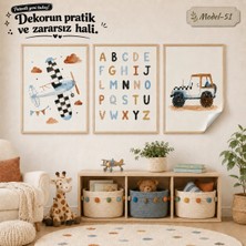 Akıllı Kağıt Statik Tutunma Özellikli Tablo - Poster Çocuk Odası (Model-51)