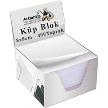 Masaüstü Küp Blok Not Kağıdı 1 Paket 8x8 cm Beyaz Küp Not Kağıdı Kare Kağıt Beyaz Boş Kağıt 400 Yaprak Hatırlatma Ofis