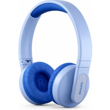 Philips TAK4206BL/00 Bluetooth Çocuk Kulak Üstü Kulaklık, 85 dB, 28 Saat Pil Ömrü, Işıklı, Mavi