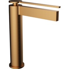 FJ-6023F Mat Fırçalanmış Rose Yüksek Lavabo Bataryası
