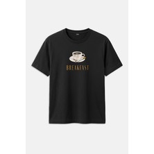 Kendim Seçtim Breakfast Kahve Coffee Morning Cafe Espresso Siyah Regular Tişört