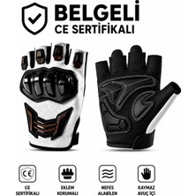 MOTOSOR MOTO MARKET Korumalı Motosiklet Eldiveni Yasaya Uygun Parmaksız Eldiven Cr