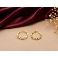 Rome Oro Taşlı Sıralı Küpe