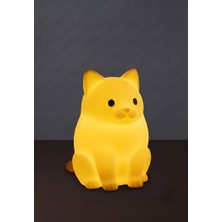 Riva Self Kedi Figürlü 3D Baskı Tealight Mumluk / Dekoratif Ambiyans Aydınlatma