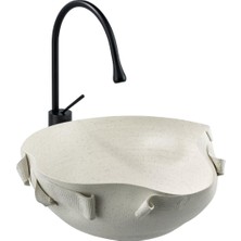 EY-9102 Tezgah Üstü Lavabo Mat Beyaz