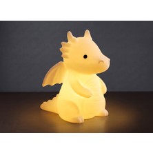 Riva Self Tatlı Ejderha Figürlü 3D Baskı Tealight Mumluk / Dekoratif Ambiyans Aydınlatma