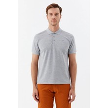 Sabri Özel Gri Melanj 30/1 Tek Toplama Pike Polo