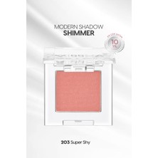 MISSHA Uzun Süre Kalıcı Kolay Uygulanan Işıltılı Tekli Far Modern Shadow Shimmer (203 Super Shy)
