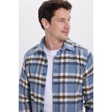 Tu Erkek Slim Fit Dar Kesim Kareli Kışlık Oduncu Gömlek